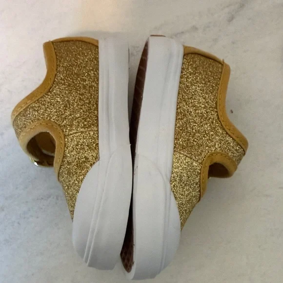 Gold Glitter vans Mary Jane’s Shoes size 5.5 toddler - Picture 2 of 7